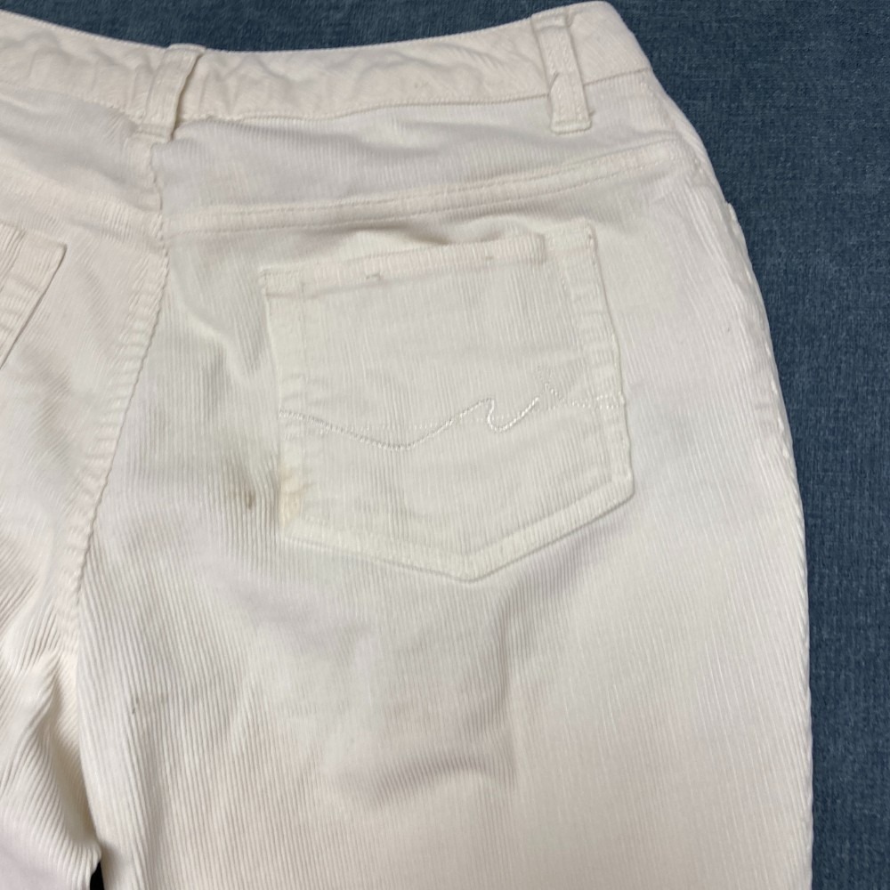 St. John's Bay Stretch Bootcut Corduroy Pants Womens 4 White Cotton Mid Rise - Picture 15 of 16